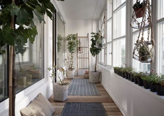 Arrangement of the closed balcony