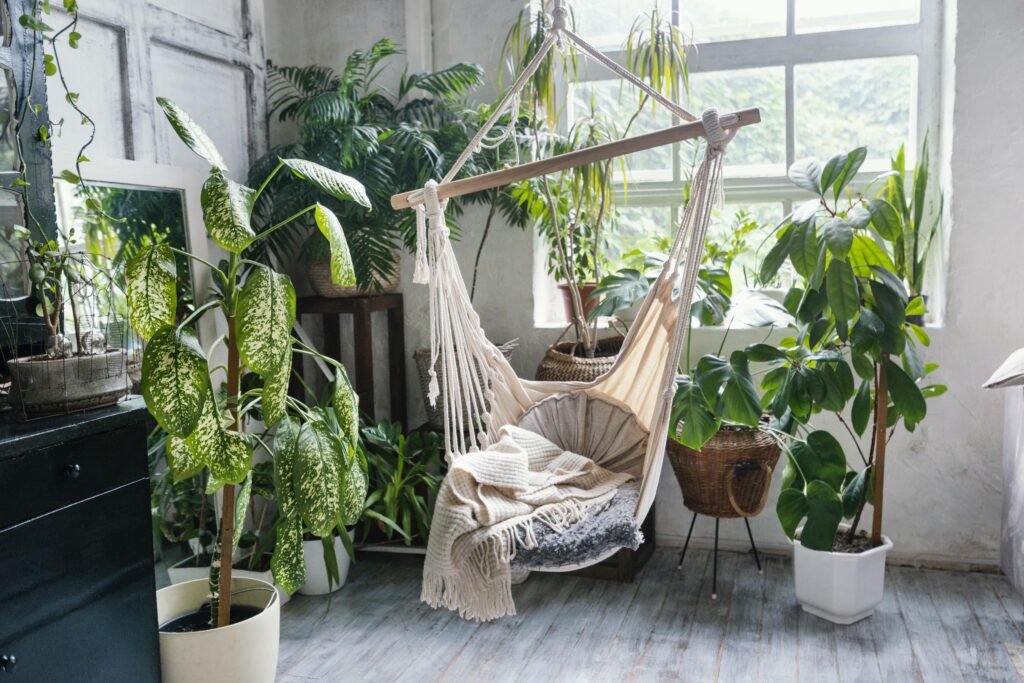 Room with interior plants